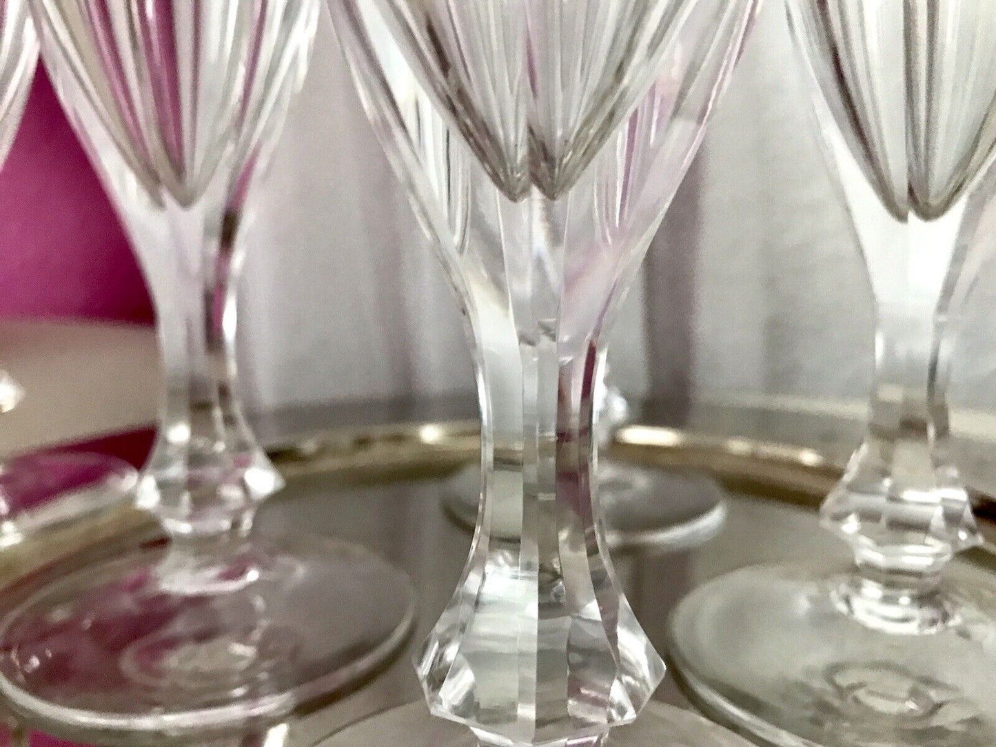 Vintage EDEL 6 Sektflöten Champagnerflöten Gläser Kristallglas Bleikristall WOW