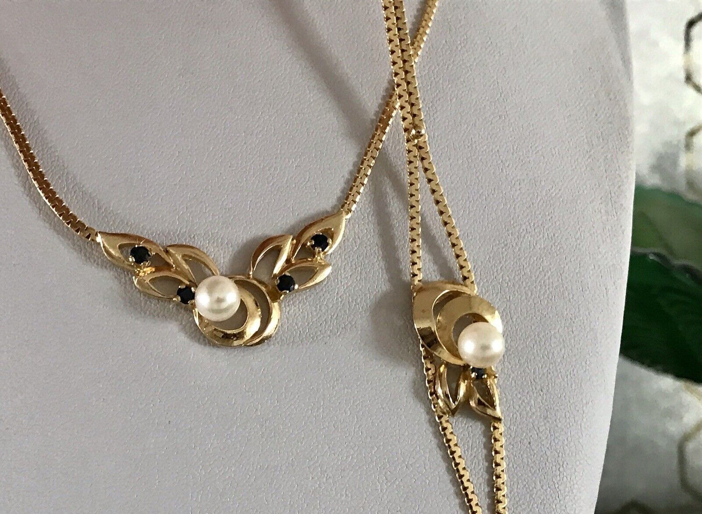 Vintage Set 835 Silber vergoldet Schmuck Kette Halskette Collier & Armband