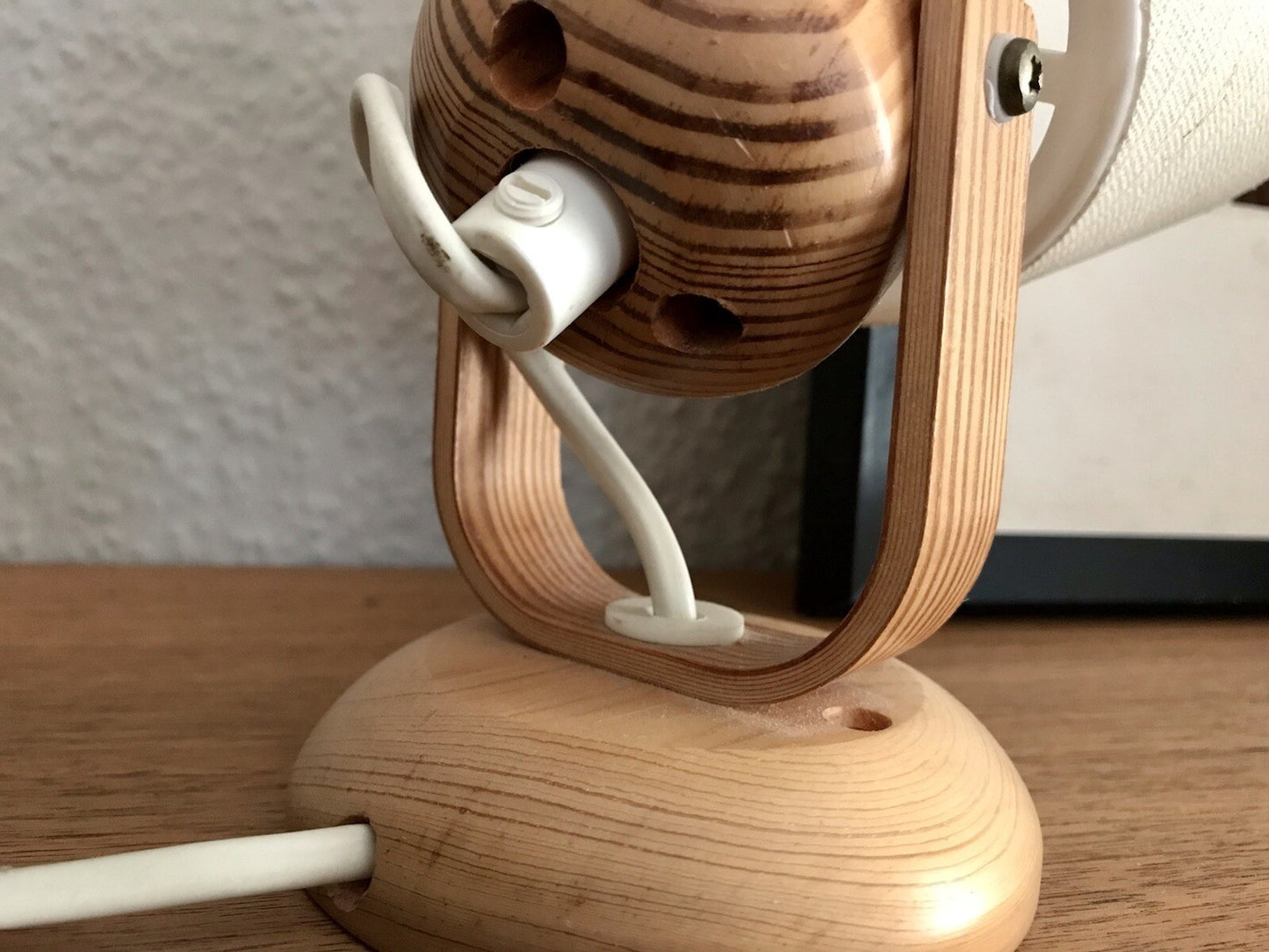 Vintage Solbackens Svarveri Schweden 70er Tischleuchte Wand Lampe Skandi Design