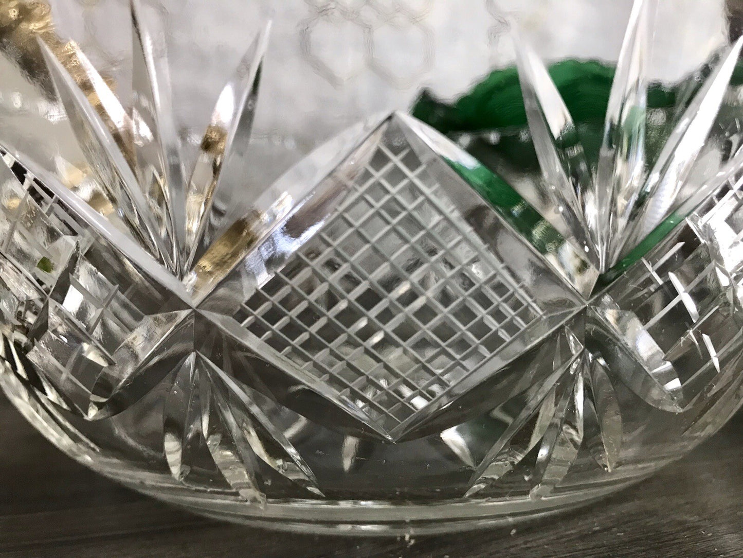 Antik Bleikristall Schale Glasschale Kristallglas Glas edel Salatschale Schlif