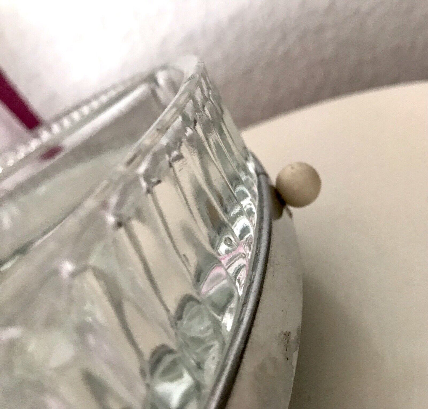 Antik schöne Art Déco Schale Tafelaufsatz Kabarett-Schale Pressglas drehbar