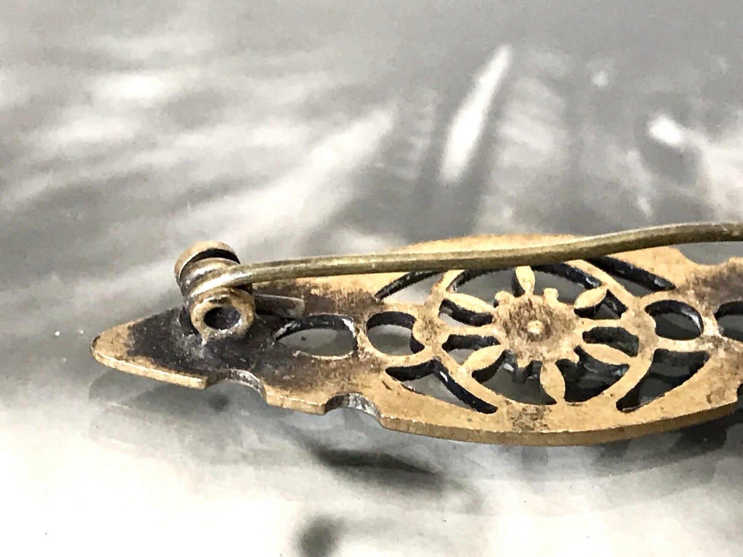 Antik purer Jugendstil Brosche Kettenanhänger ? Anhänger goldfarben