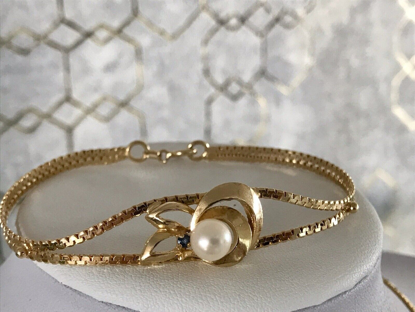 Vintage Set 835 Silber vergoldet Schmuck Kette Halskette Collier & Armband