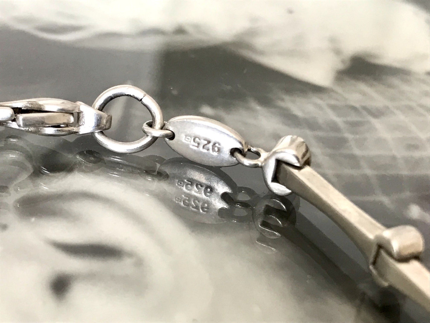 Unisex Herren Damen Armband Silber Schmuck Fossil massiv 925