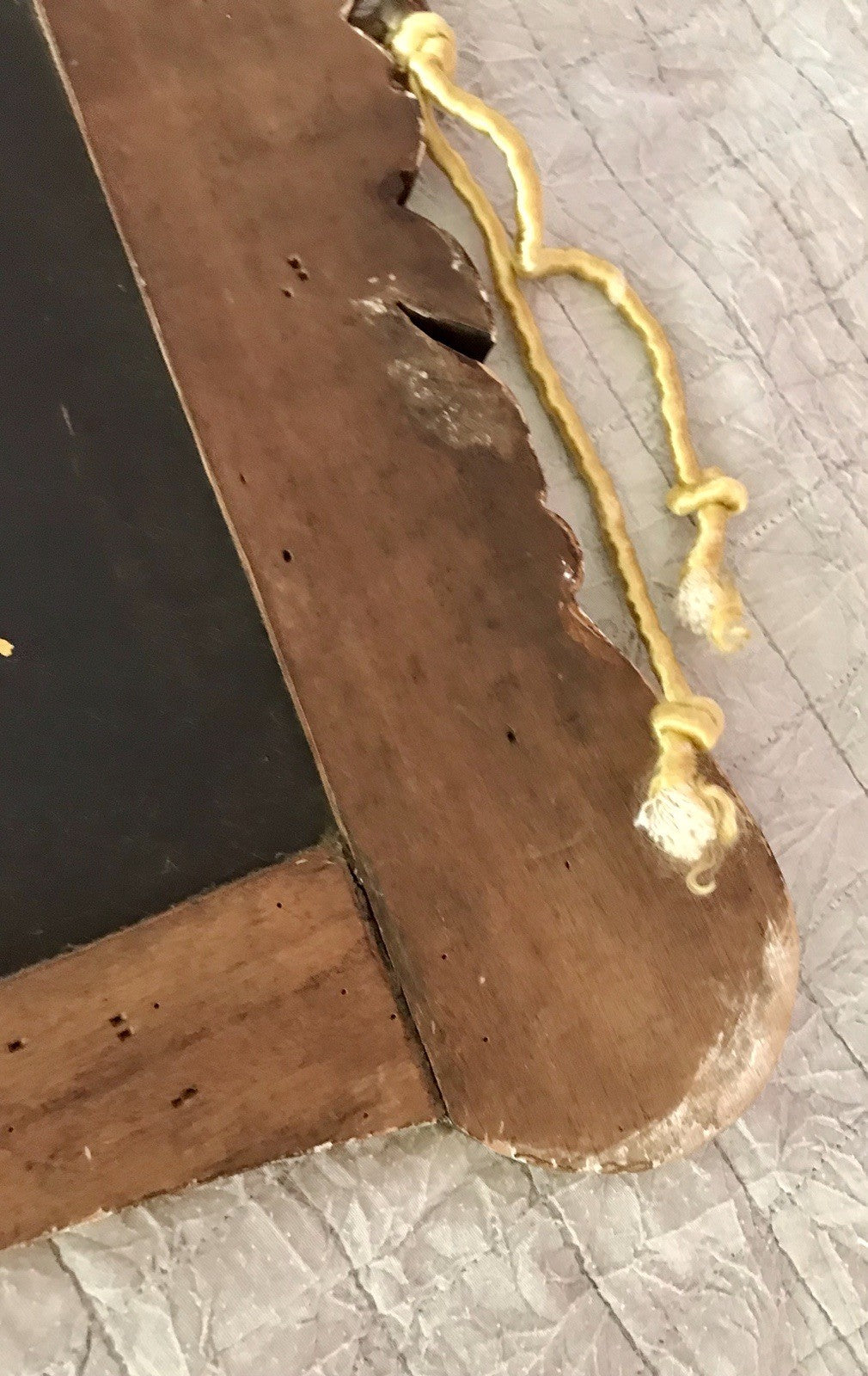 Antik französisch Spiegel facettiert ~1900 Art Noveau Holz Wandspiegel gold