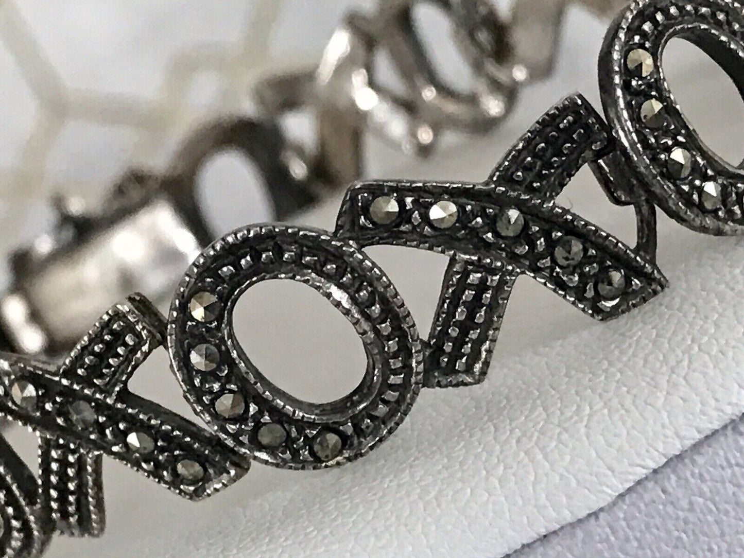 Vintage faszinierendes Armband XO Markasite Silber WOW