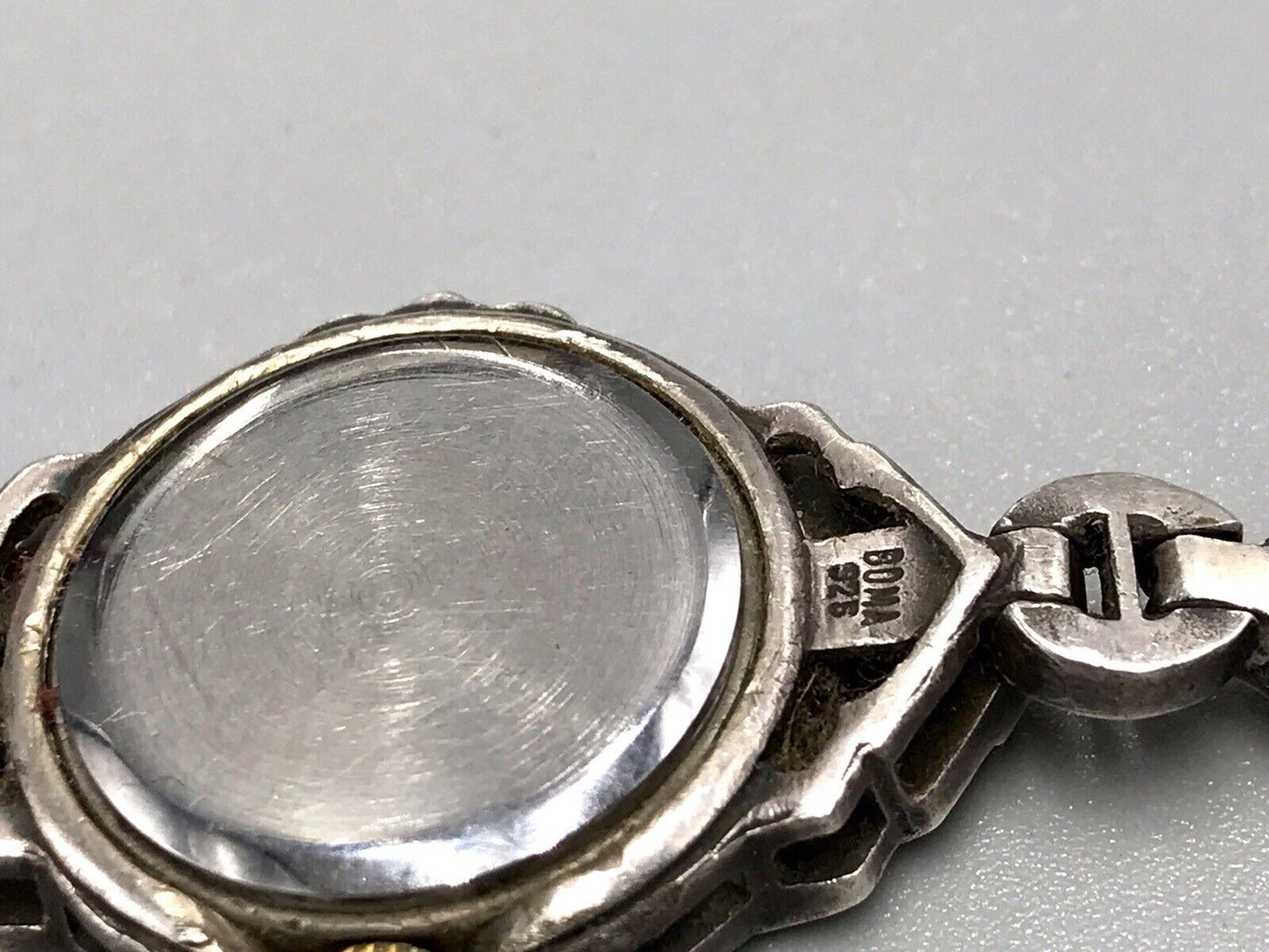 Vintage EDEL!!! Art Déco Stil 925 Silber Armbanduhr Damen Markasite wundervoll!