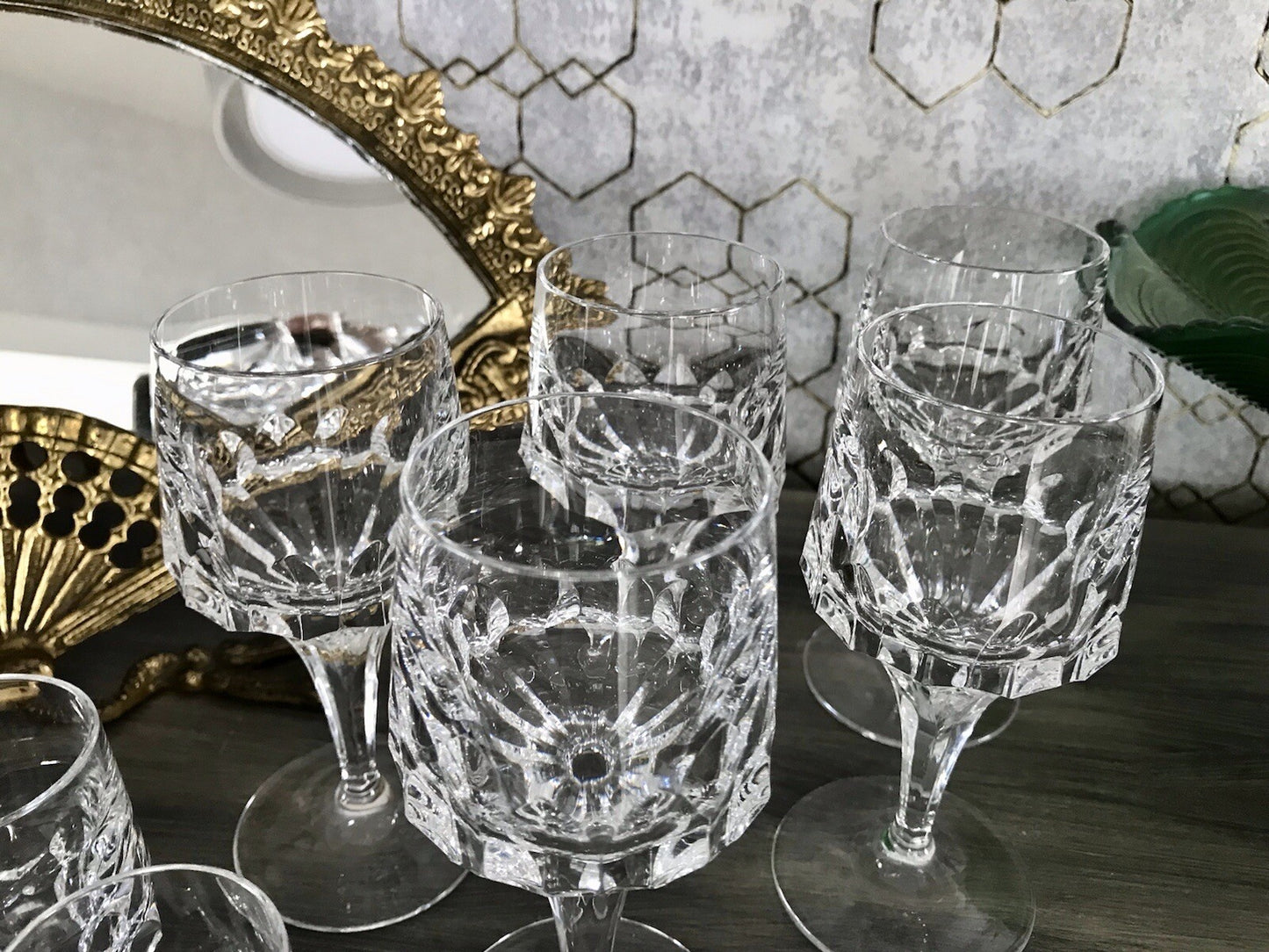 Vintage Edel 5x Südweingläser Gläser Kristallglas Peill & Putzler Bleikristall