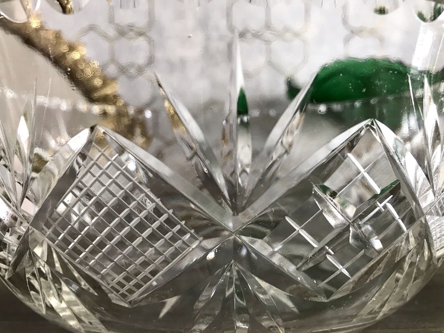 Antik Bleikristall Schale Glasschale Kristallglas Glas edel Salatschale Schlif