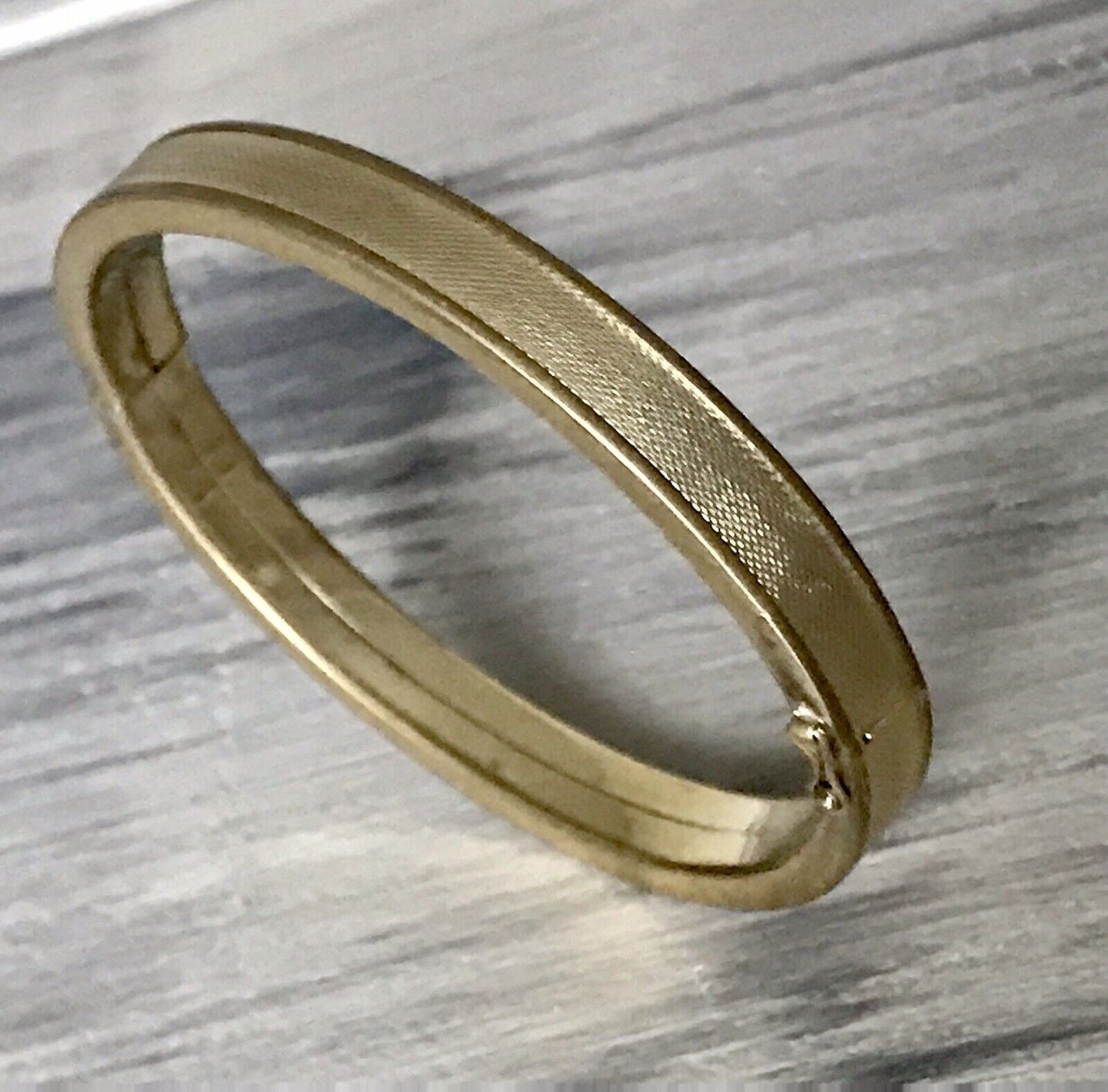 Antik Vintage SP Armband Armreif Klapp- Armspange Amerik. Doublè vergoldet gold