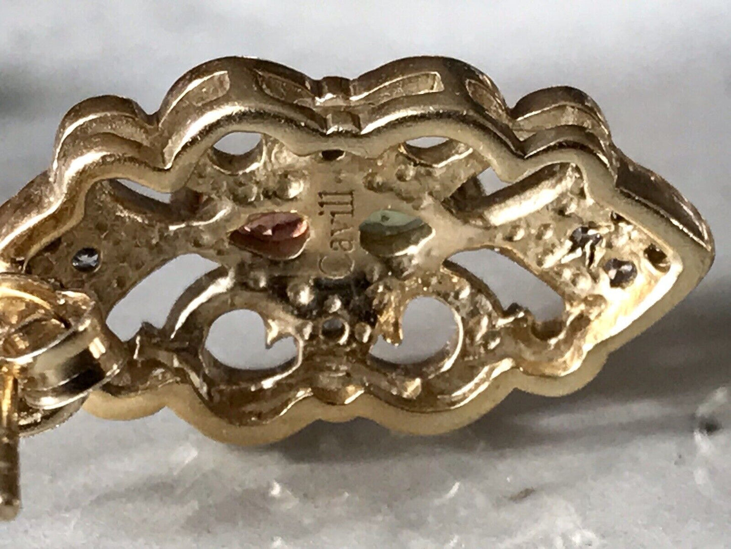 Cavill Ohrringe Ohrstecker DAMEN Silber vergoldet gold Vintage Stil Edelsteine