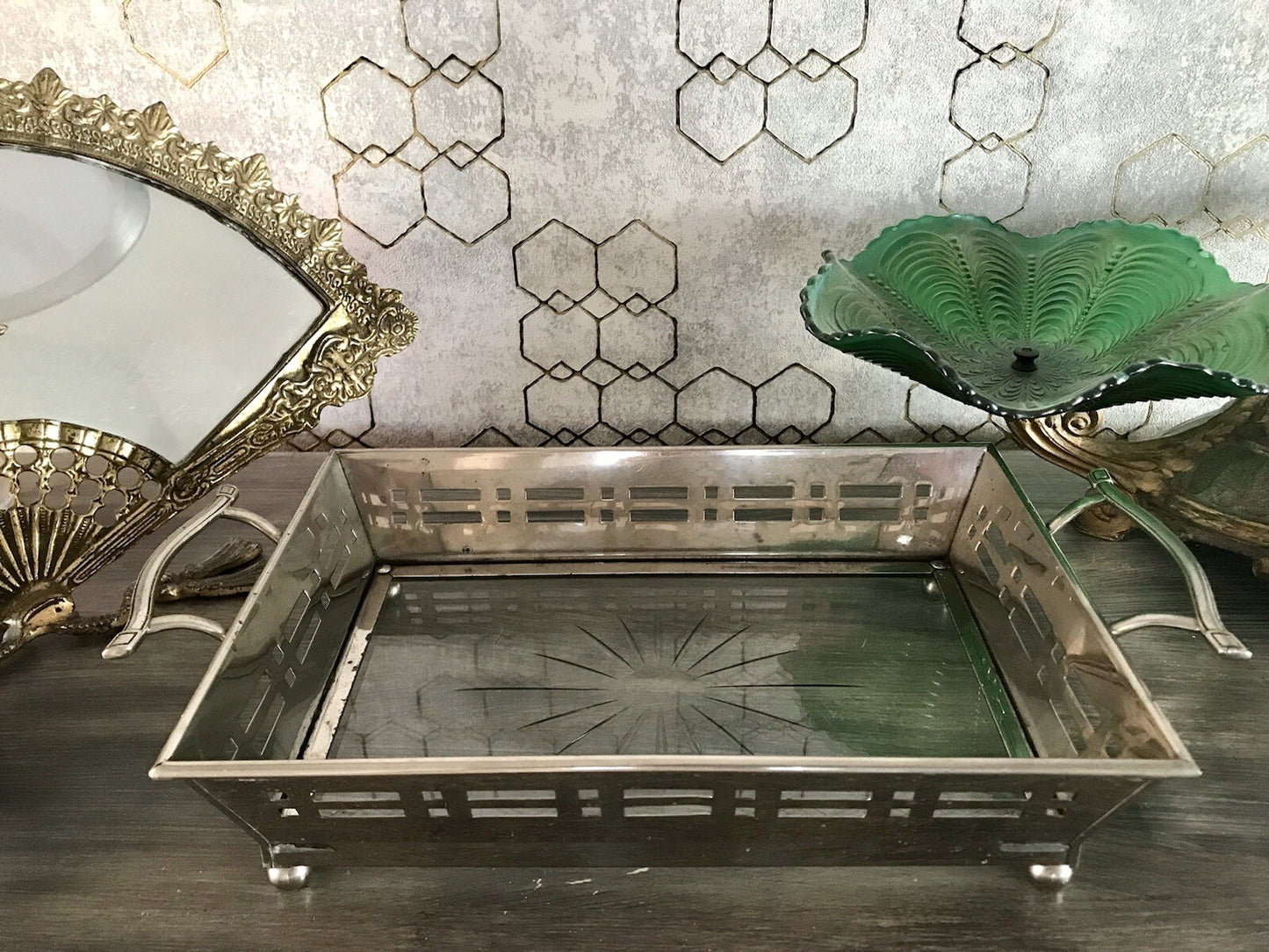 Antik Jugendstil Art Déco Schale versilbert? Argentor? Jardiniere Tafelaufsatz