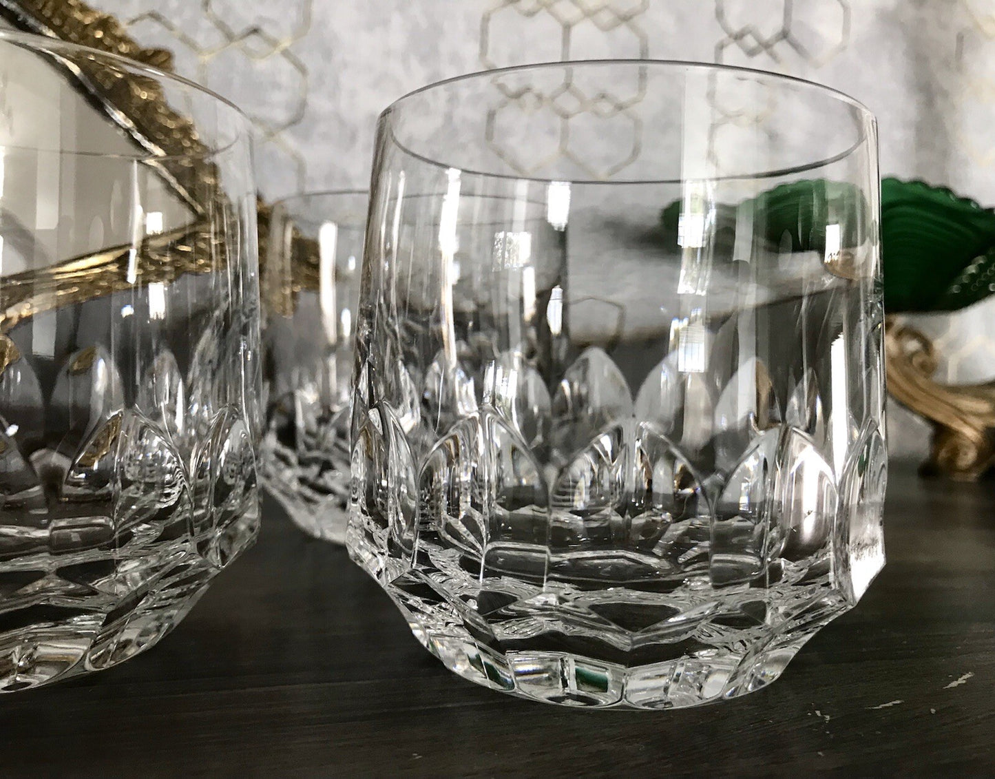 Vintage Edel 3x Whisky Gläser Kristallglas Peill & Putzler Bleikristall