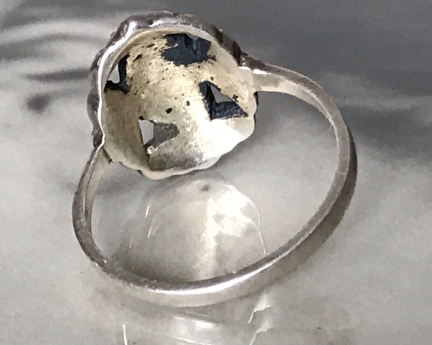 Antik Art Déco Edel Markasite DAMEN RING Silber 925 Gr.52 53 Schiffchen 1,68