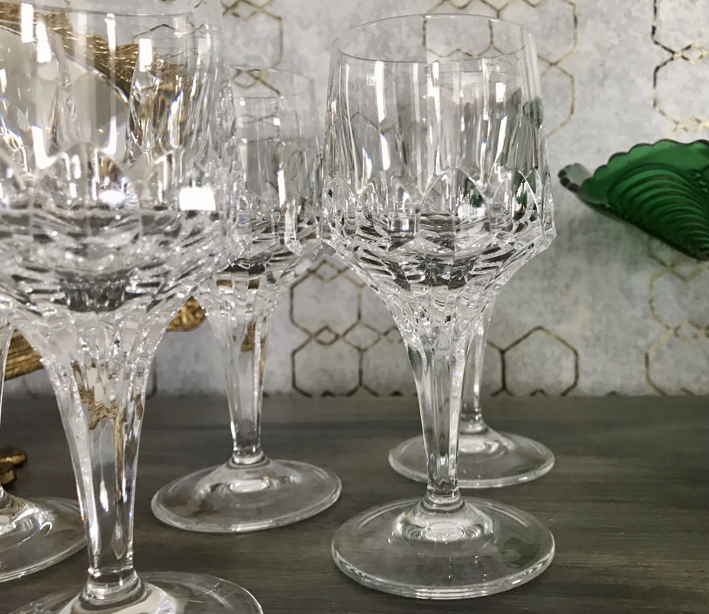 Vintage Edel 5x Südweingläser Gläser Kristallglas Peill & Putzler Bleikristall