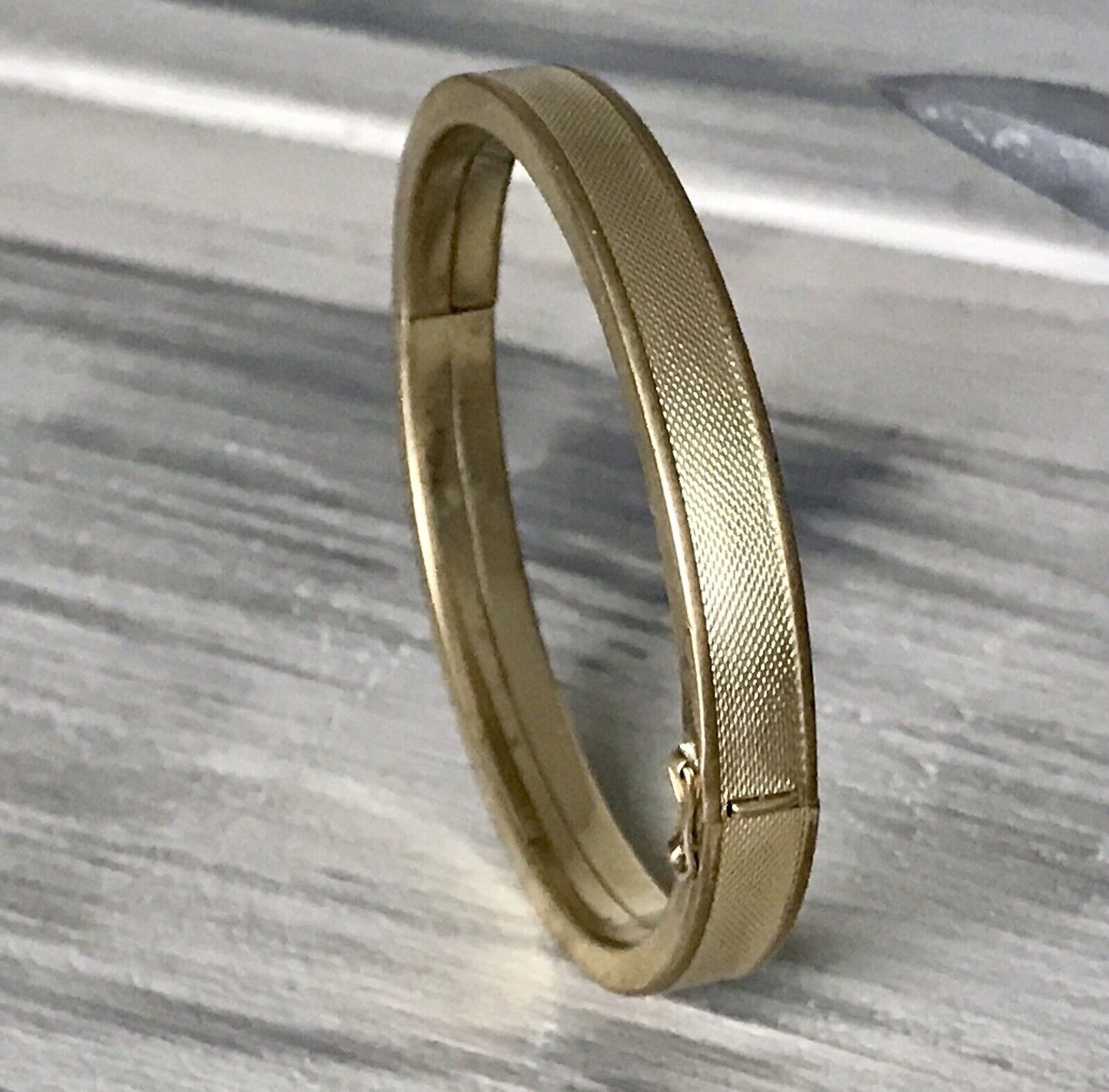 Antik Vintage SP Armband Armreif Klapp- Armspange Amerik. Doublè vergoldet gold