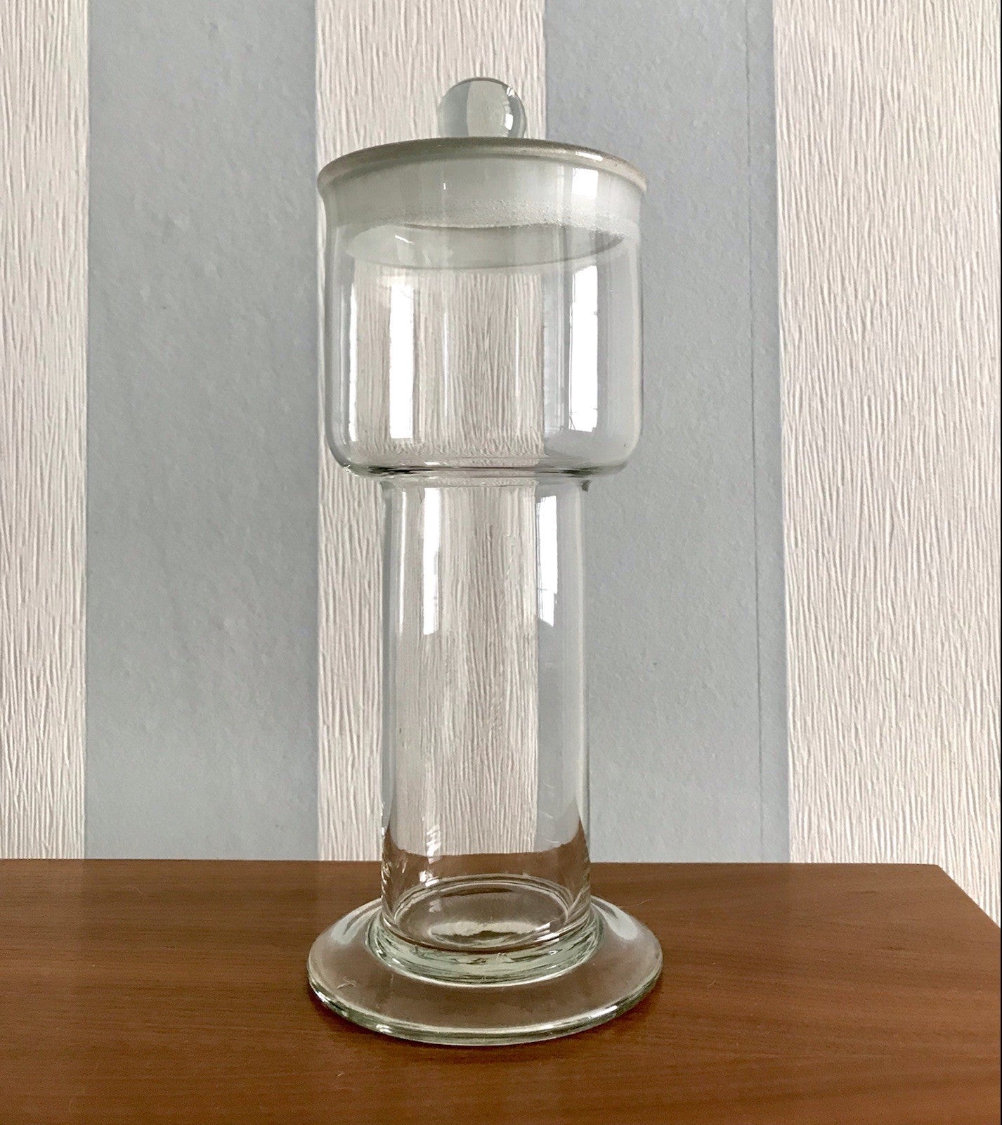 Antik seltene Art Déco Glasdose Deckeldose Dose Gefäß Glas