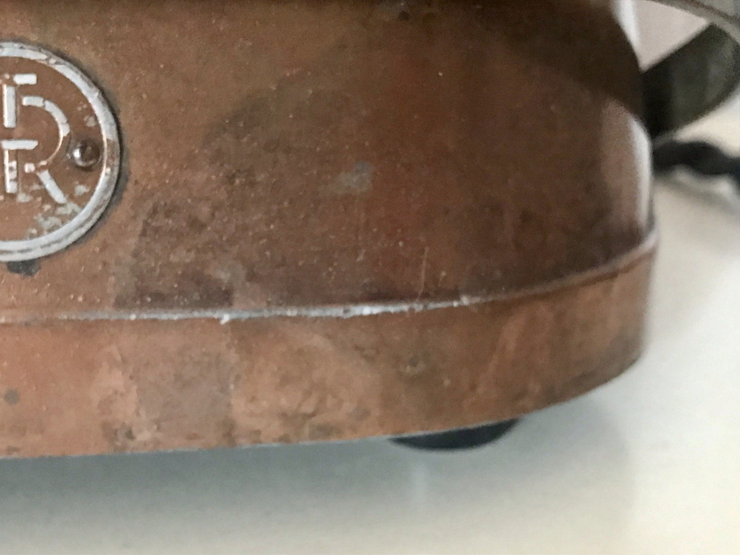 alt 50er beinahe antik FTR Bell Telefon Bakelit Kupfer sehr dekorativ schwer