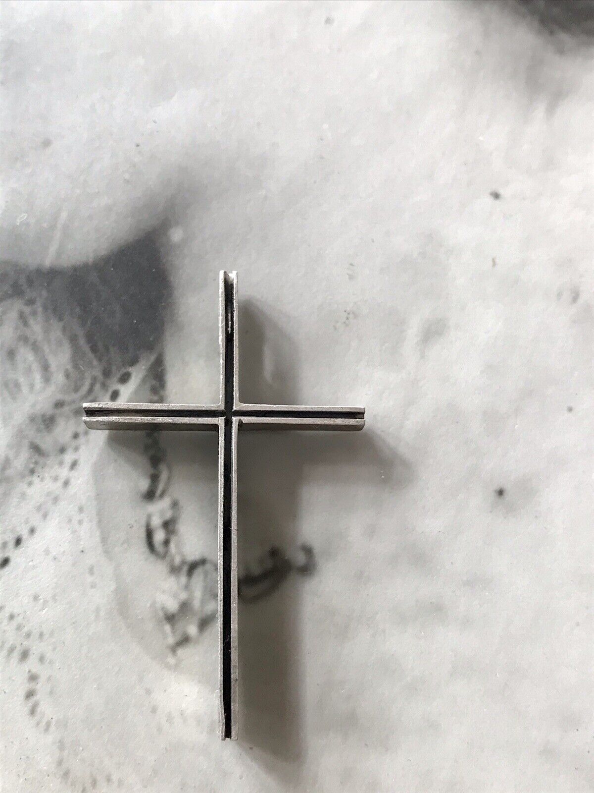 alt schöne Form Silber Kreuz Anhänger Kettenanhänger