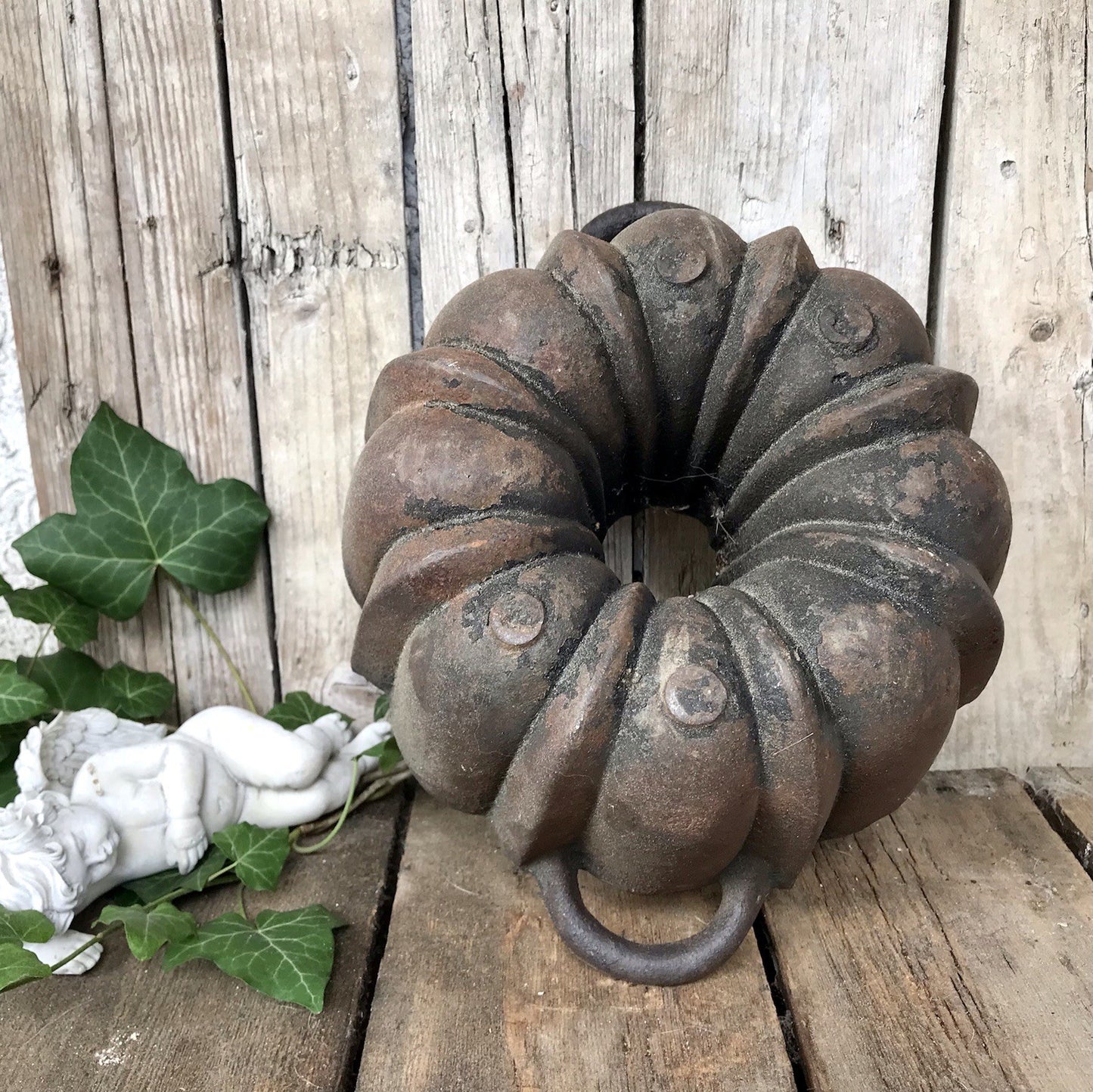 Antik Eisenguss Guglhupf Form Kuchen Backform Gusseisen