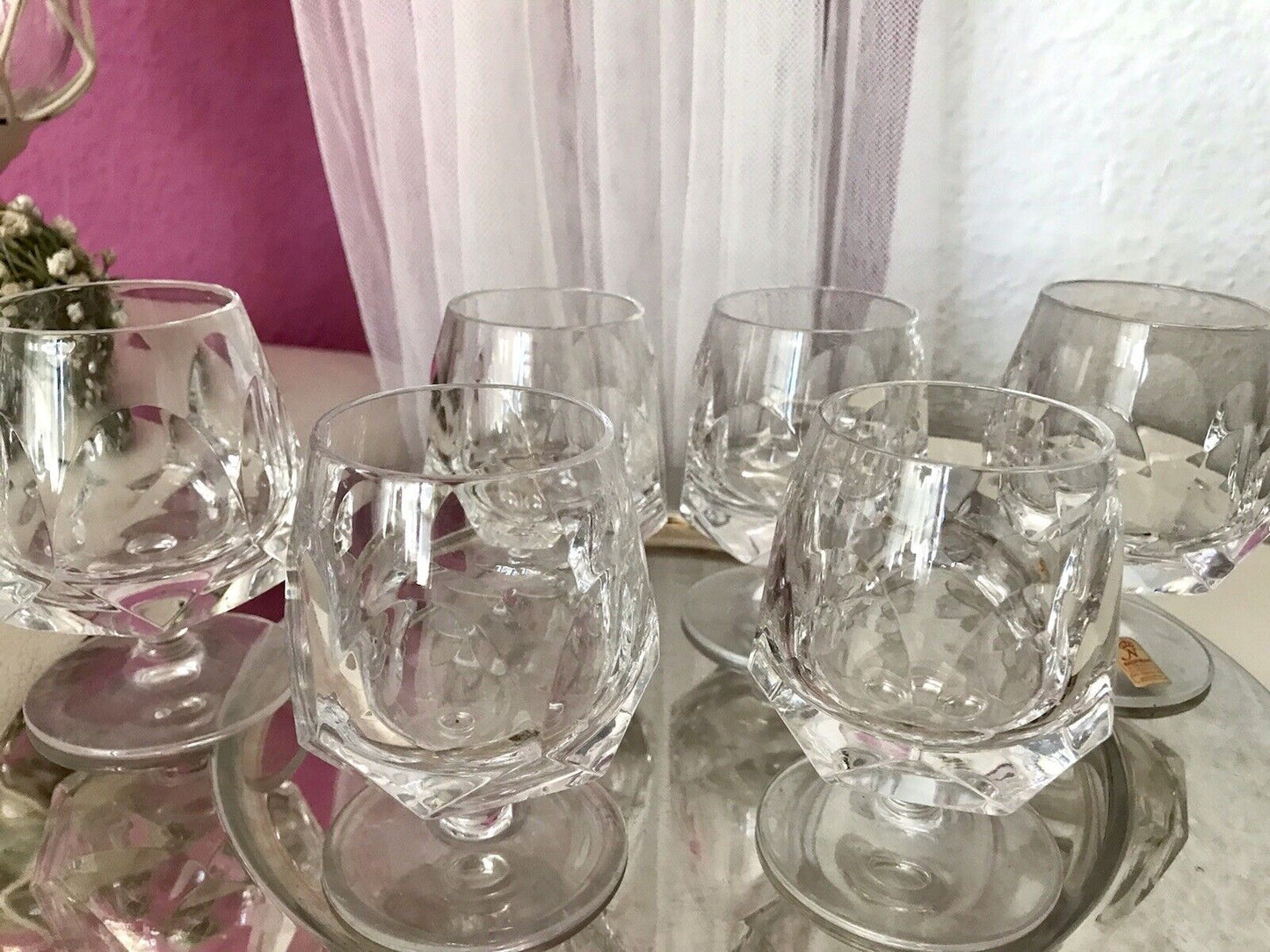 Vintage EDEL 6 Cognacschwenker Cognac Gläser Kristallglas Nachtmann Alexandra