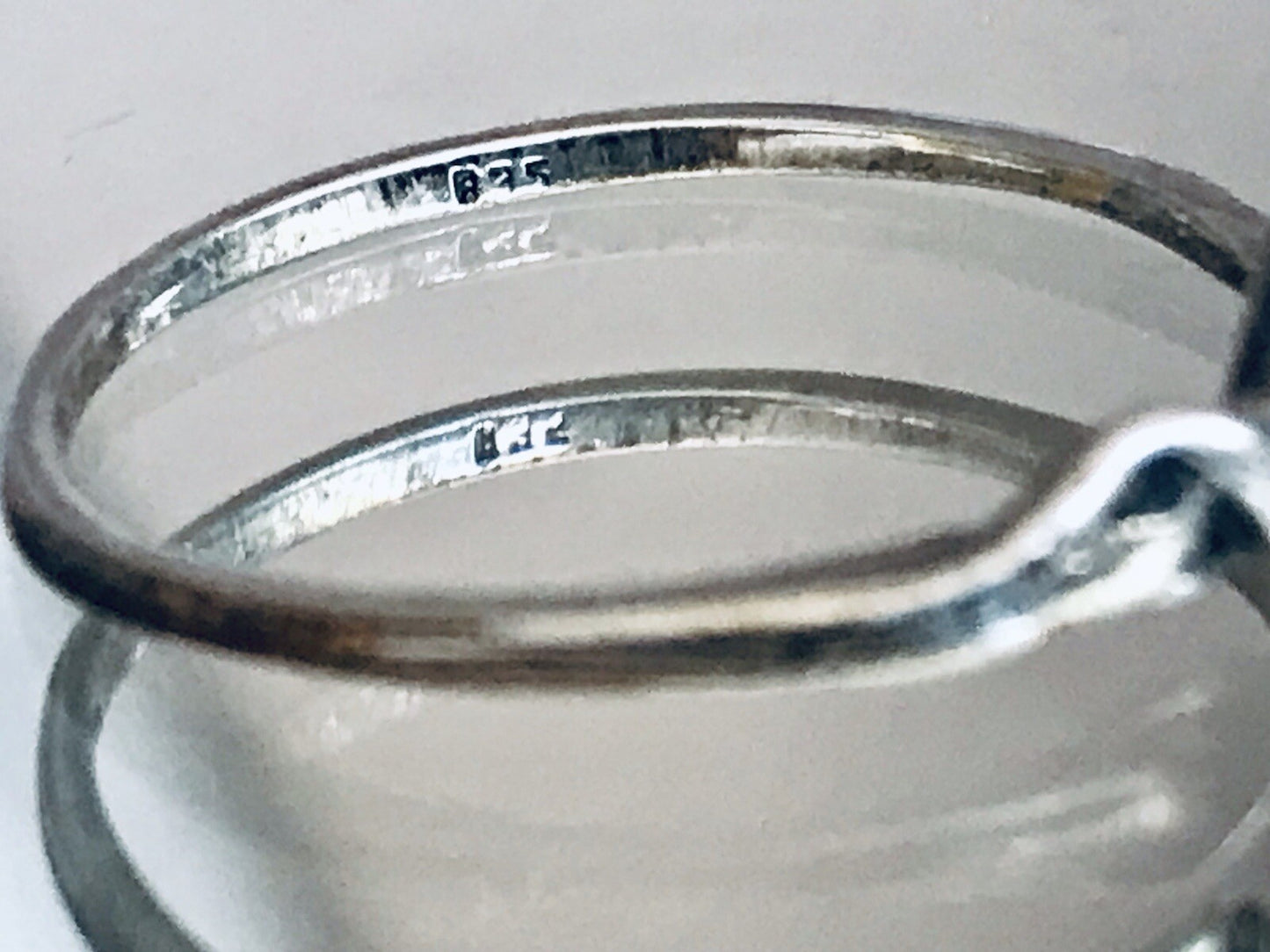 Antik? Vintage Damen filigran Ring lila Stein Silber 835 Gr.56 17,8