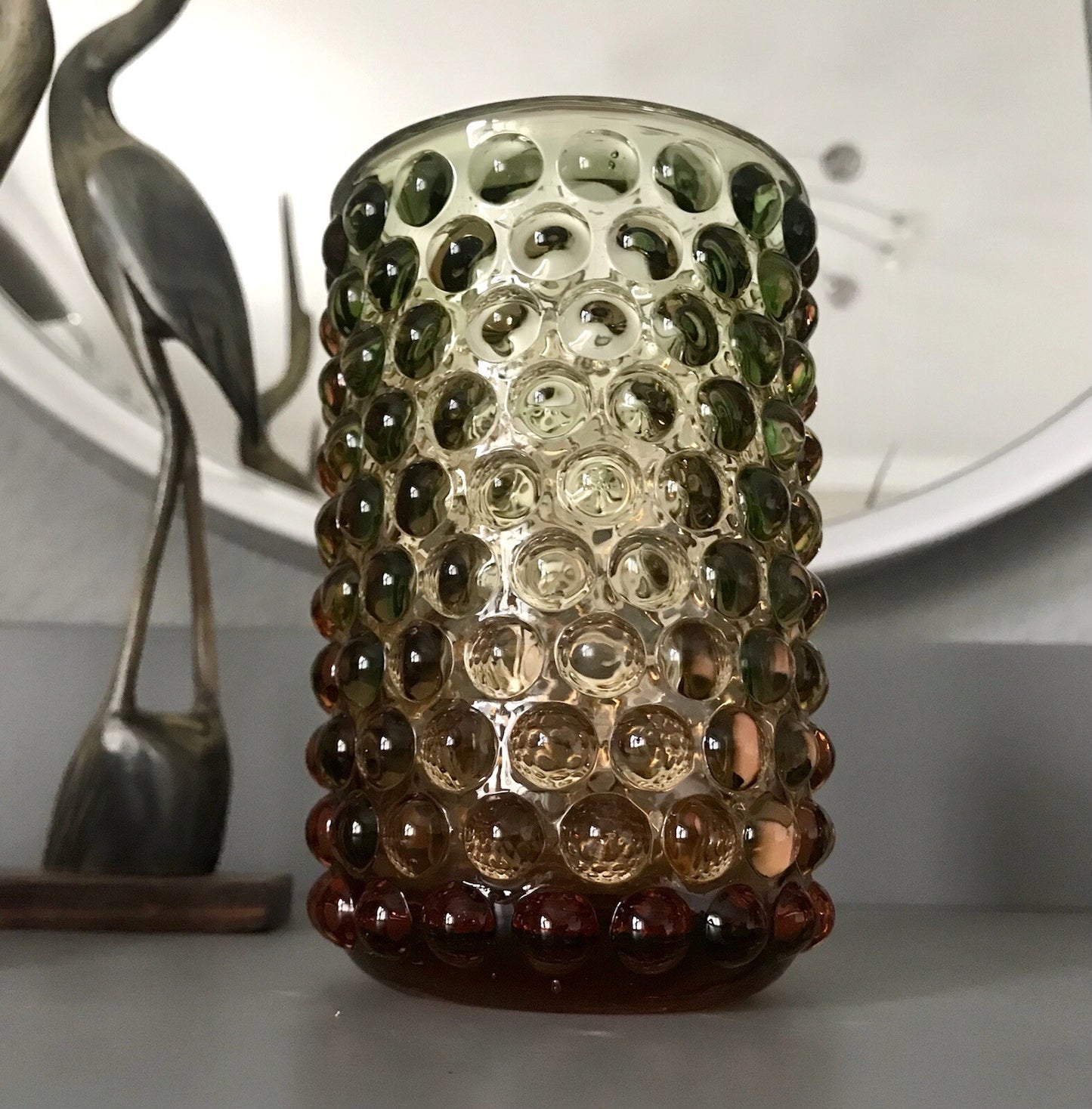 Vintage Designer Vase Glasvase Glas mundgeblasen WMF Erich Jachmann