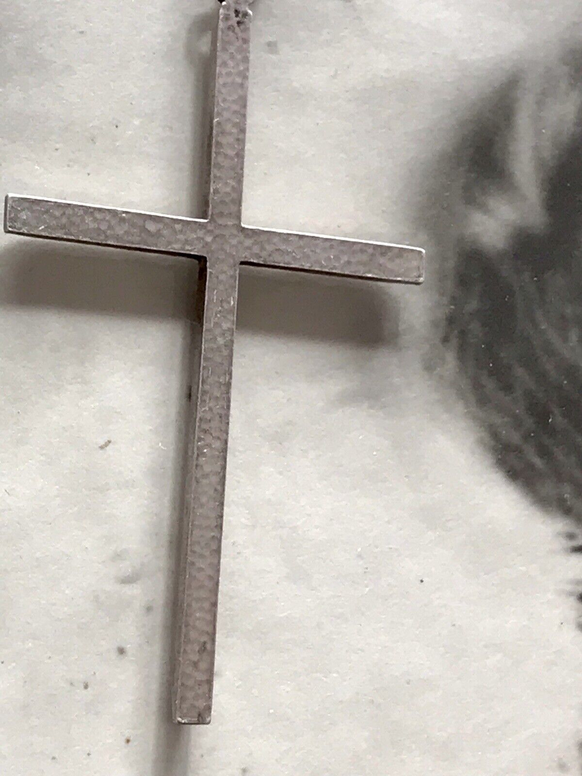 alt schöne Form 925 Silber Kreuz Anhänger Kettenanhänger
