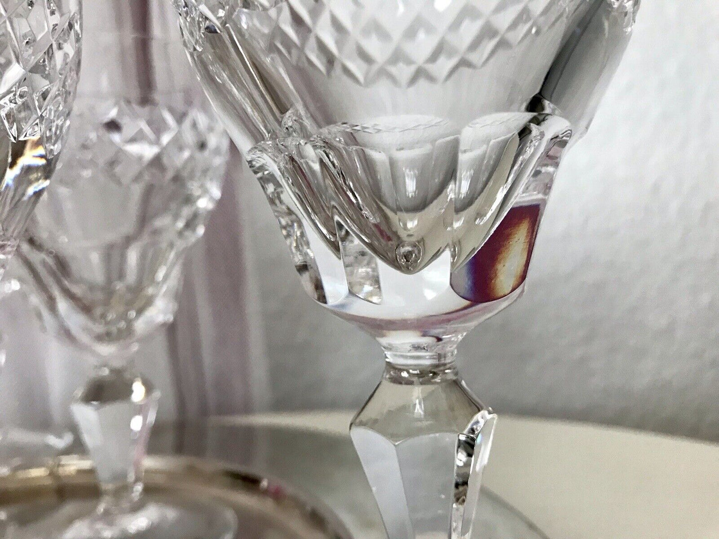 Vintage SEHR EDEL 6x Weingläser Gläser Kristallglas So schön!