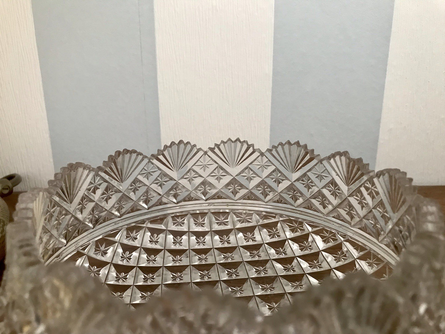 Antik Bleikristall Schale Glasschale Anbietschale Kristallglas Glas wundervoll!