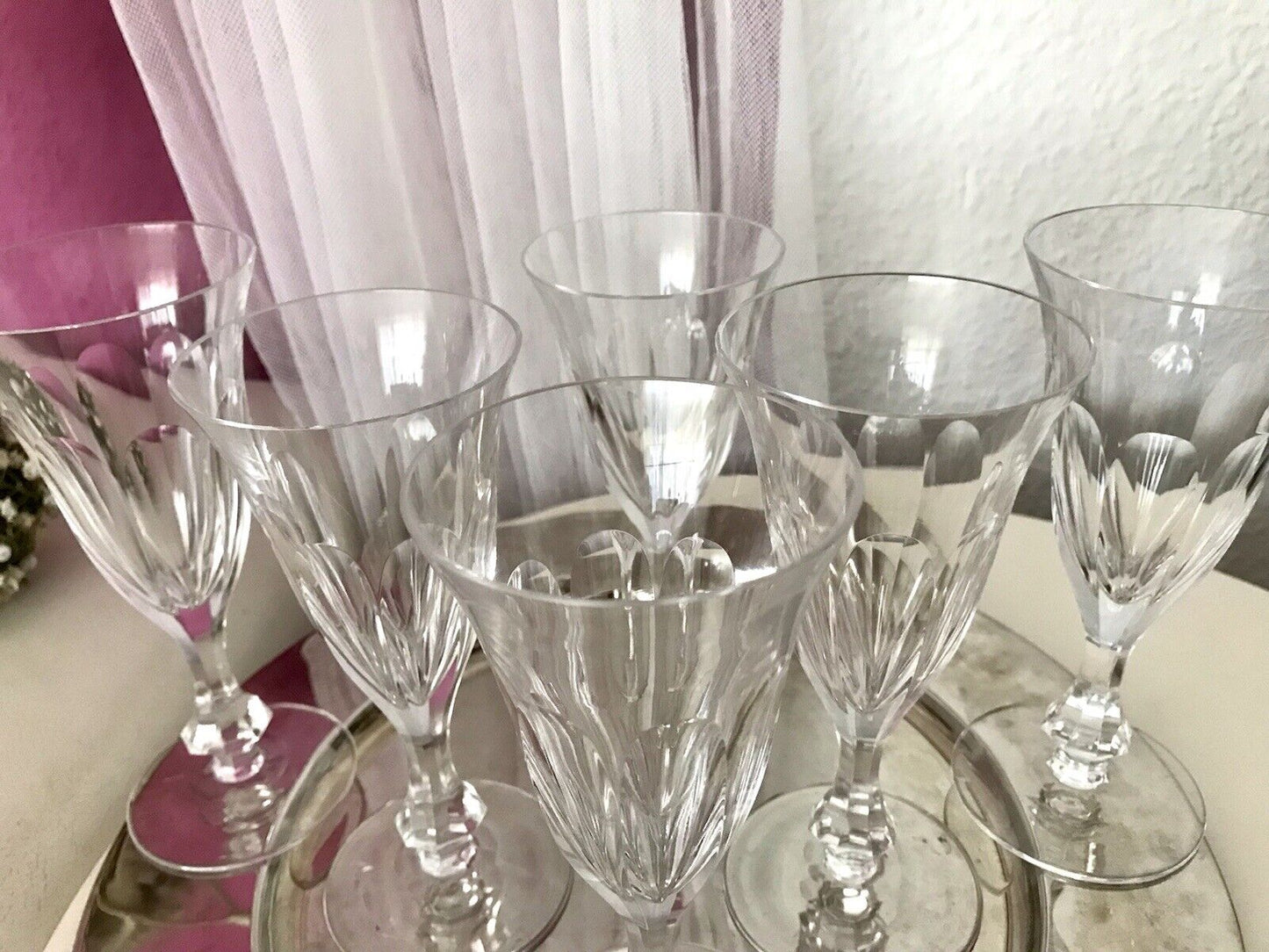 Vintage EDEL 6 Sektflöten Champagnerflöten Gläser Kristallglas Bleikristall WOW
