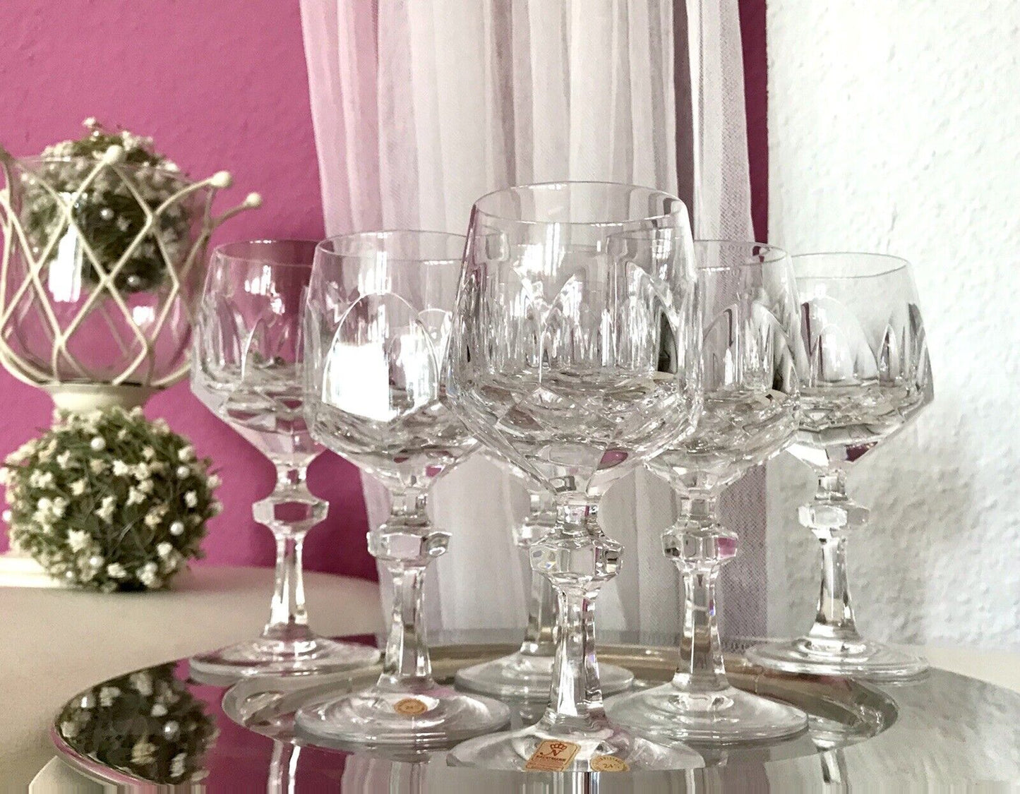 Vintage SEHR EDEL 6 Weingläser Gläser Kristallglas Nachtmann Alexandra