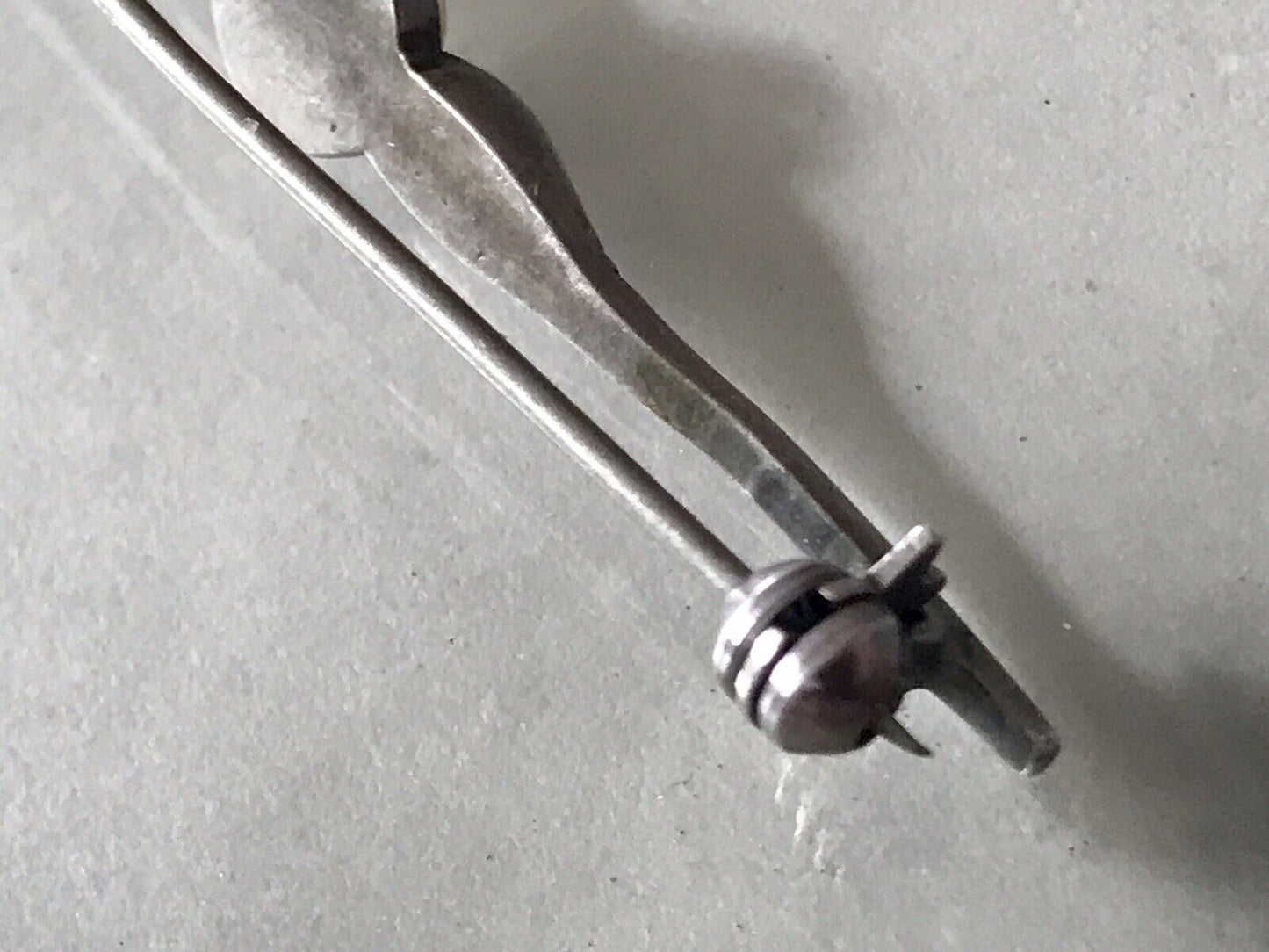 Antik Art Déco Edel Stabbrosche 835 Silber Brosche Markasiten Perle So Schön!