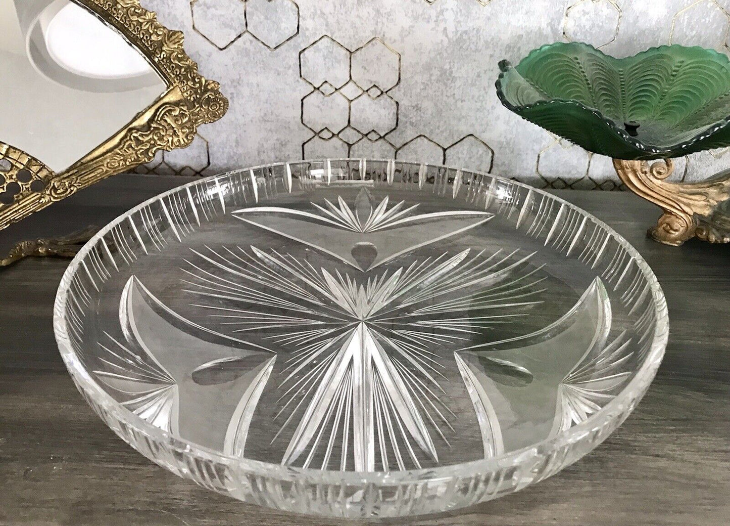 Vintage Bleikristall Schale Glasschale Kristallglas Glas Schliff EDEL wundervoll