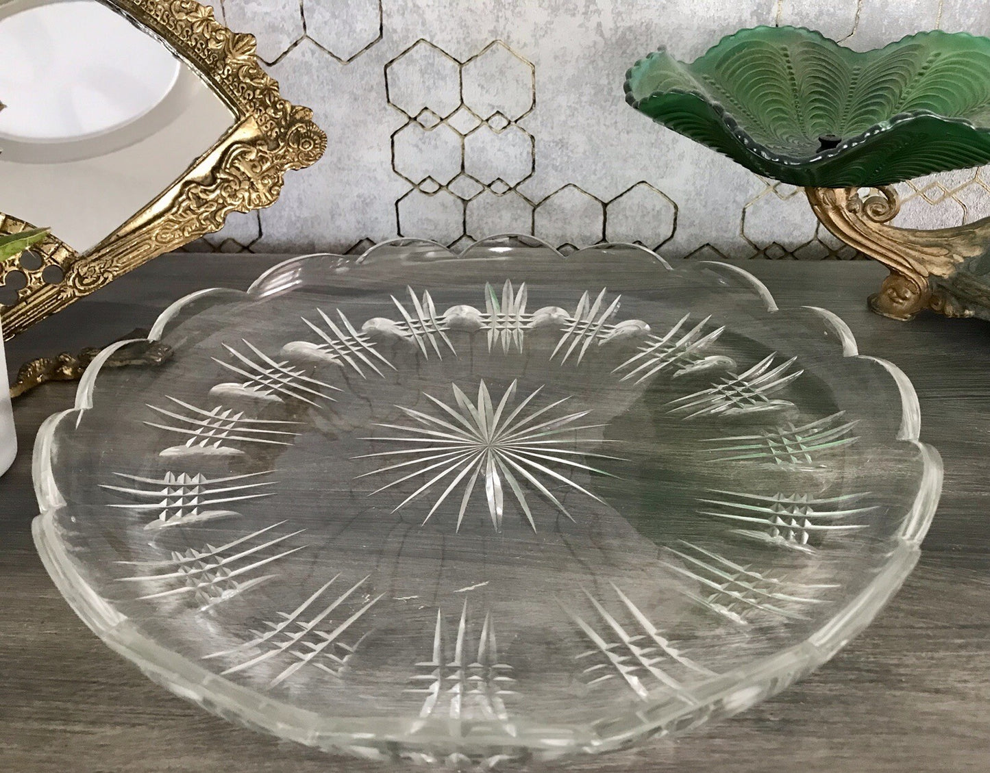 Antik Bleikristall Schale Glasschale Kristallglas Glas Schliff EDEL wundervoll!