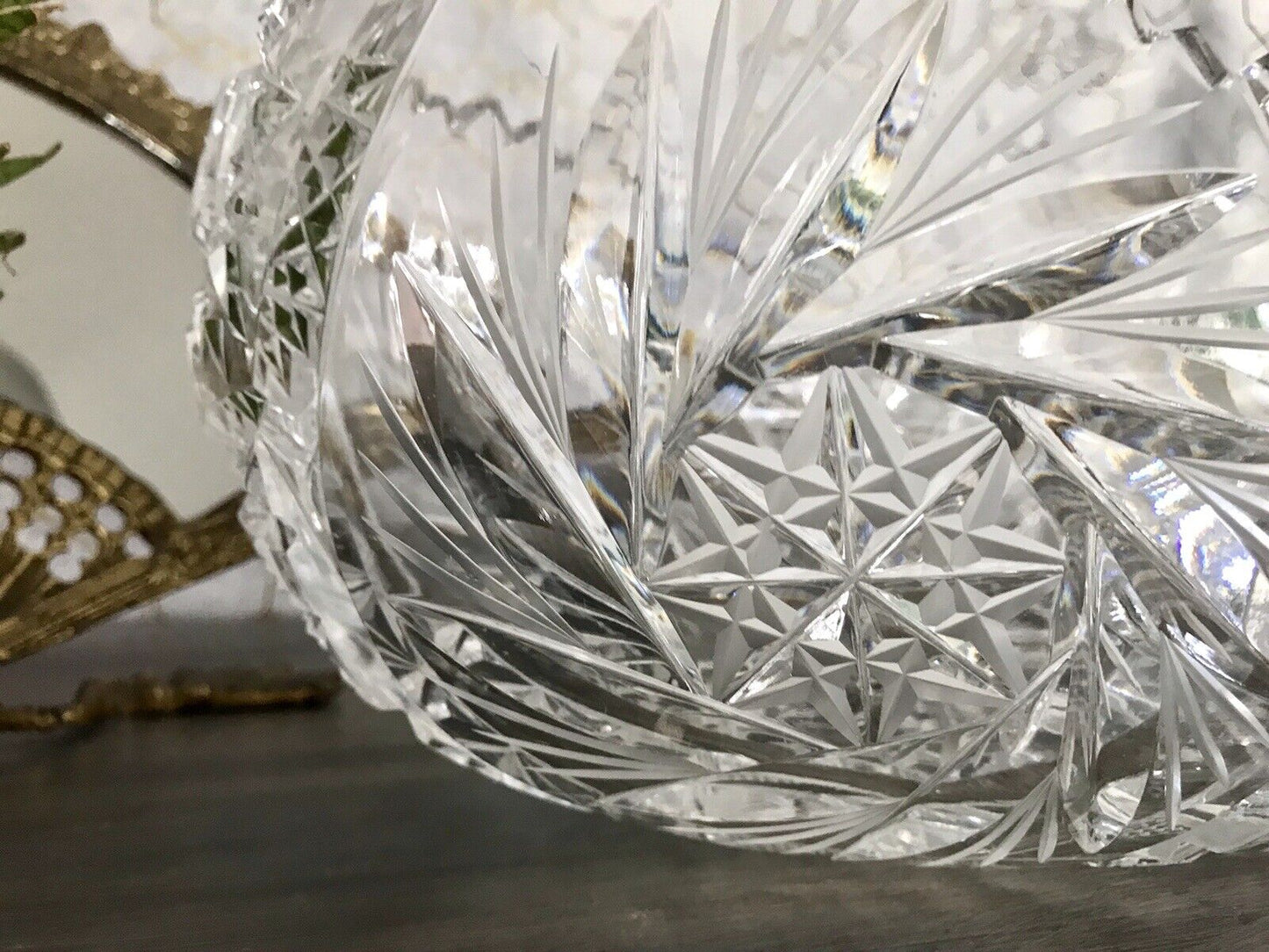 Groß EDEL Bleikristall Schale Glasschale Jardiniere Kristallglas Glas Böhmen