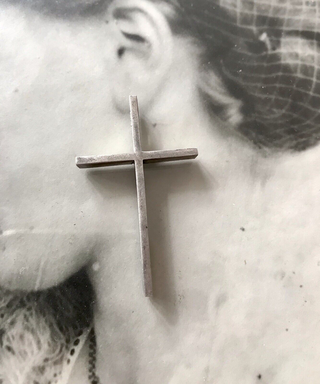 alt schöne Form Silber Kreuz Anhänger Kettenanhänger