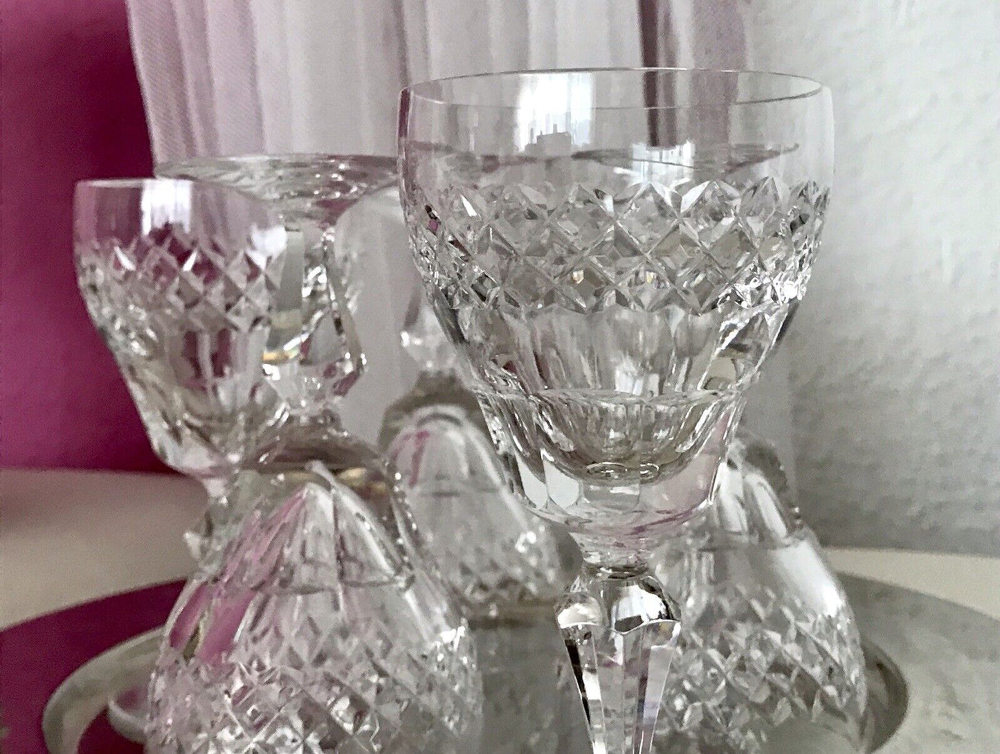 Vintage SEHR EDEL 6x Weingläser Gläser Kristallglas So schön!