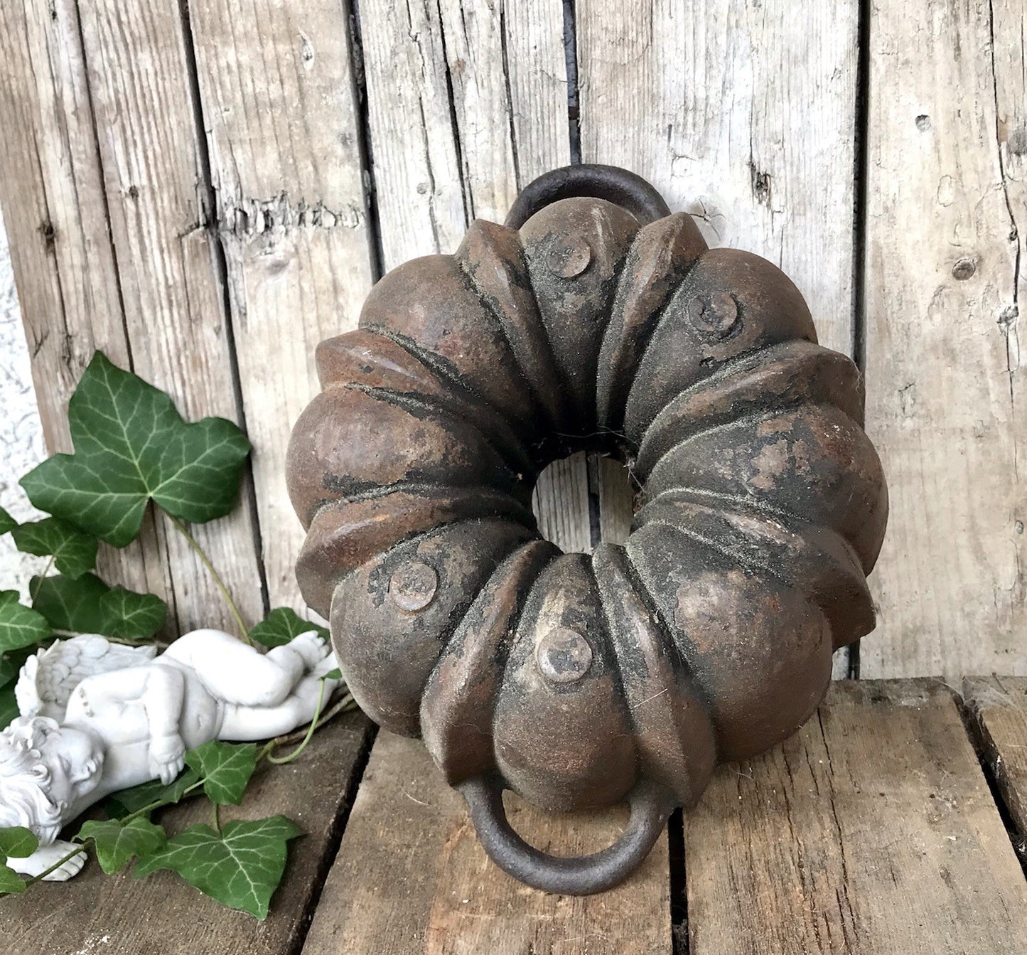 Antik Eisenguss Guglhupf Form Kuchen Backform Gusseisen