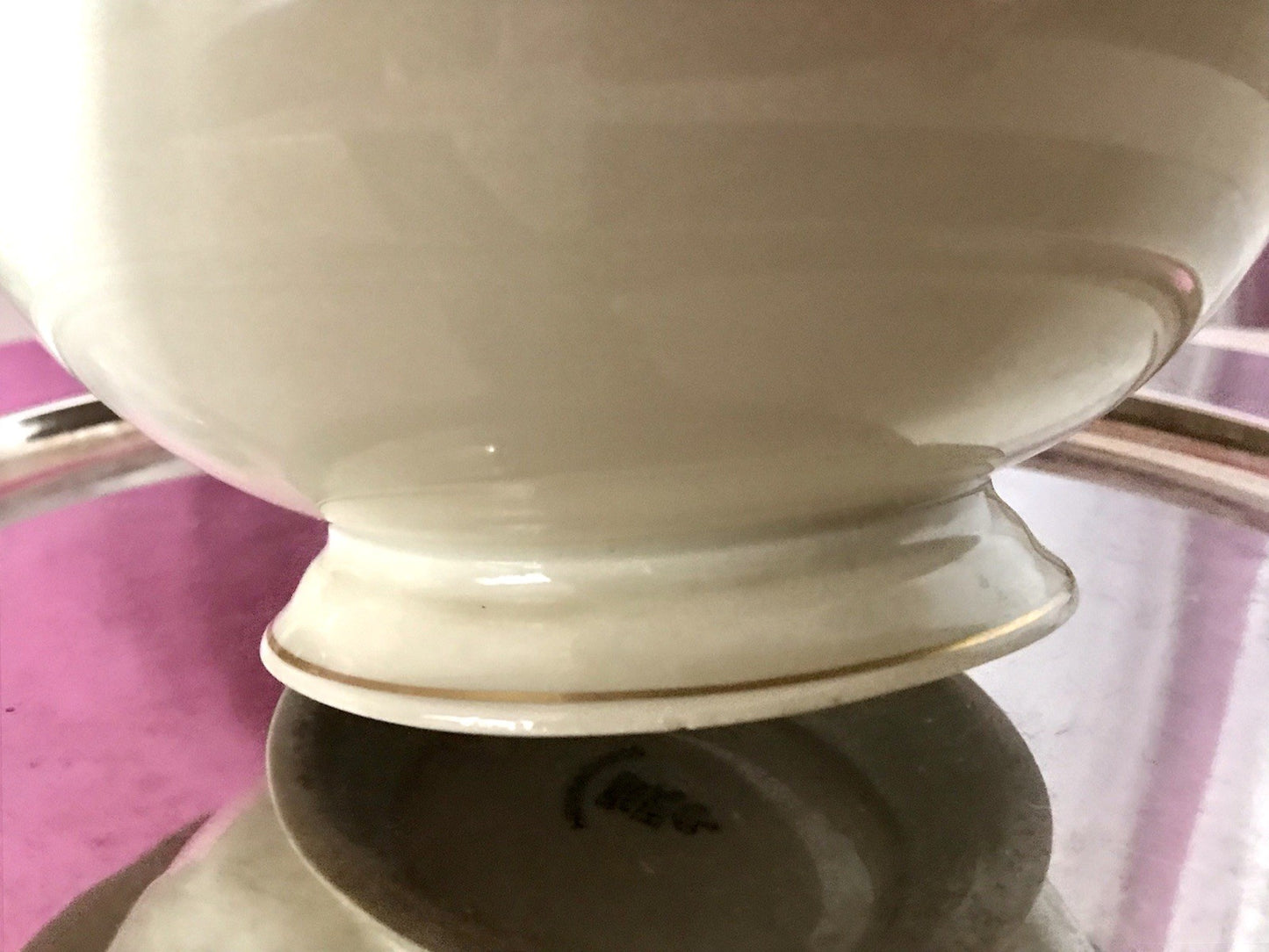 Antik Art Déco Porzellan Dose Deckeldose Schatulle Bonboniere Heinrich&Co 1930