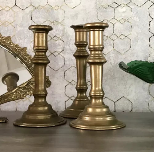 Antik ? alt Vintage 3 Kerzenleuchter Kerzenständer Kerzenhalter Messing massiv