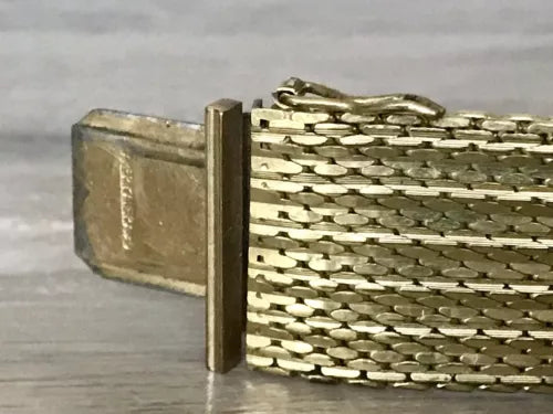 Vintage breites Teppicharmband Armband vergoldet Amerik. Doublè Andreas Daub AD