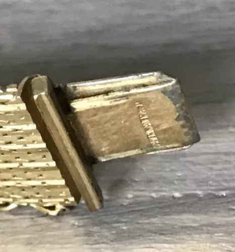Vintage breites Teppicharmband Armband vergoldet Amerik. Doublè Andreas Daub AD