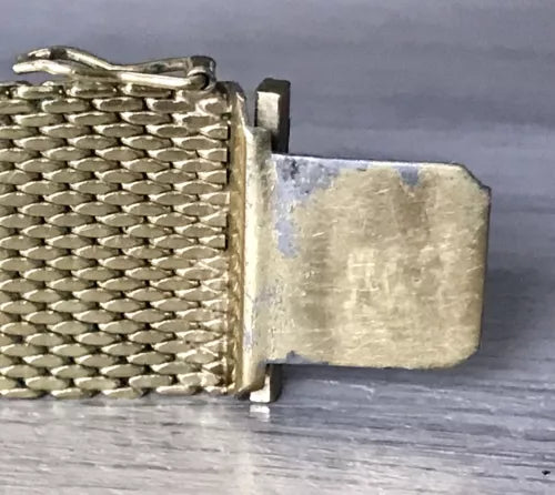 Vintage breites Teppicharmband Armband vergoldet Amerik. Doublè Andreas Daub AD