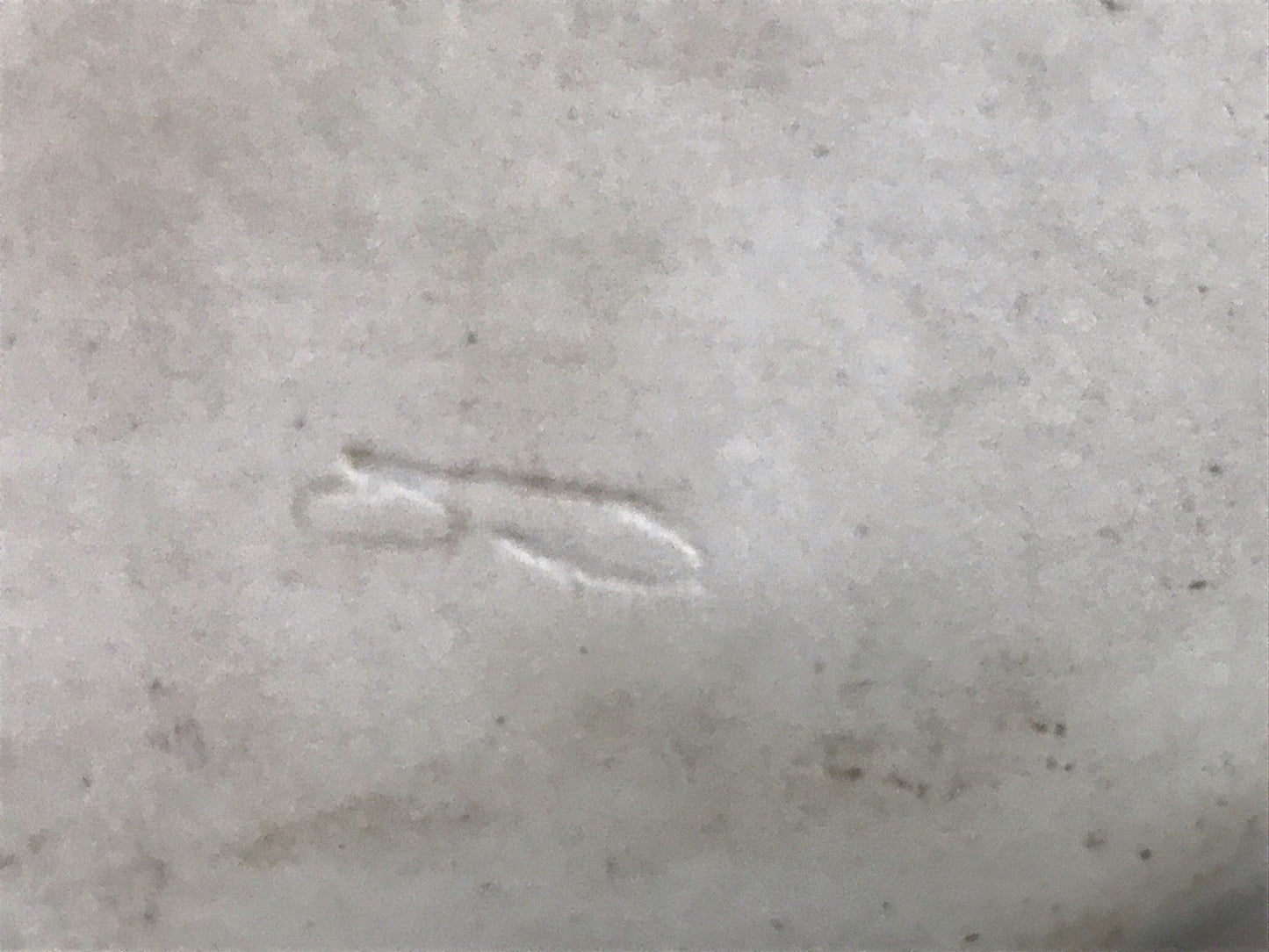 Antik Biedermeier Porzellan 1 Schiffchen Schale  ~1845 Ligatur Monogramm JR