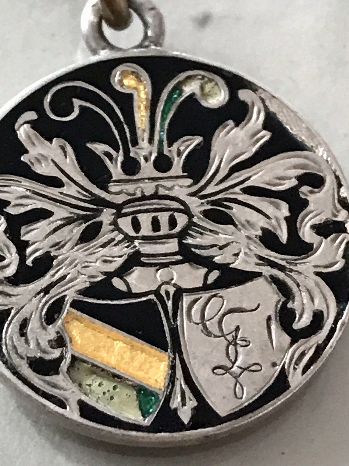 Antik Anhänger Studentika 800 Silber Burschenschaft Studentenverbindung