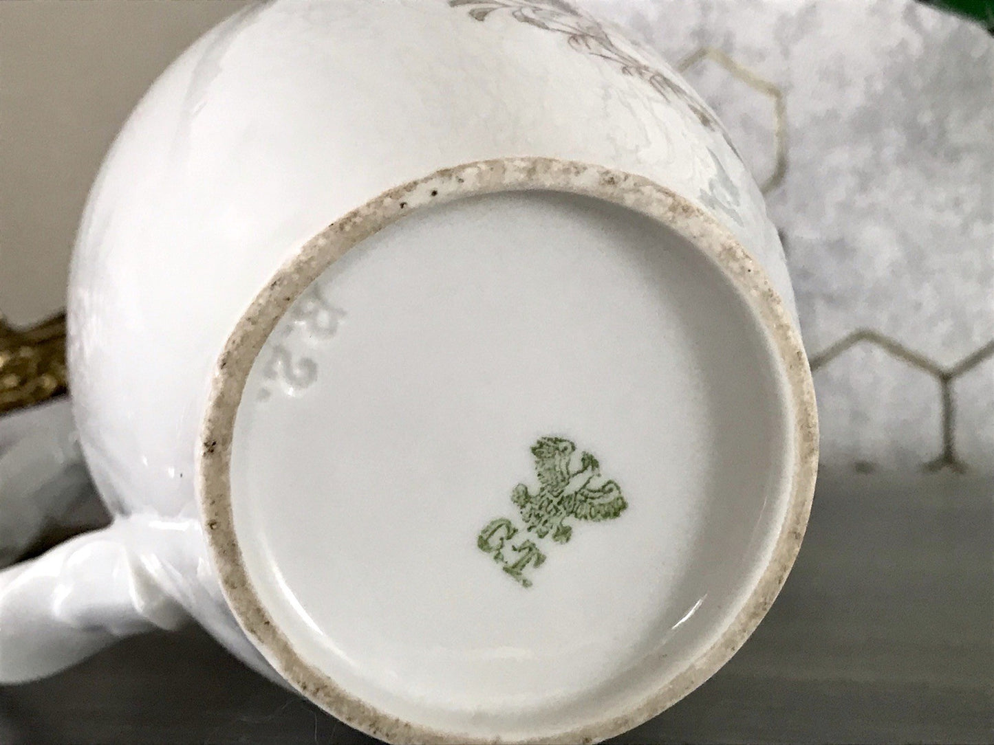 Antik Historismus Porzellan Kanne Kännchen Milchkännchen Carl Tielsch
