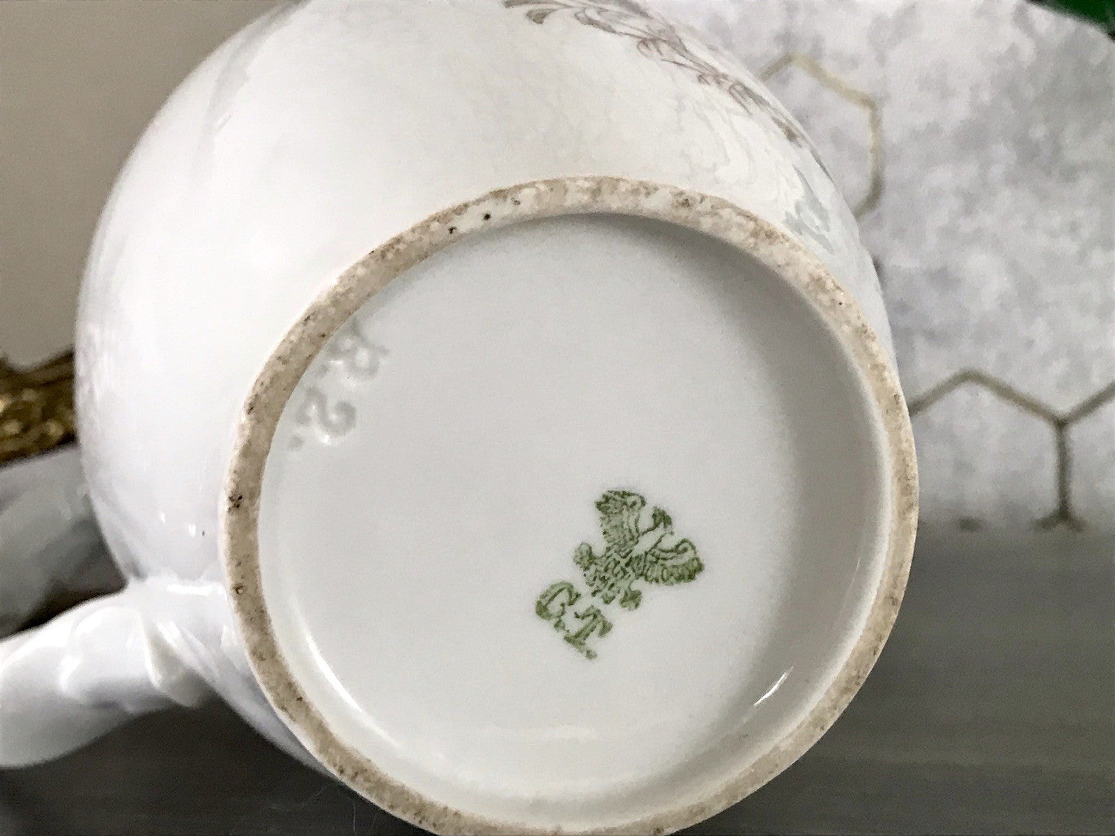 Antik Historismus Porzellan Kanne Kännchen Milchkännchen Carl Tielsch