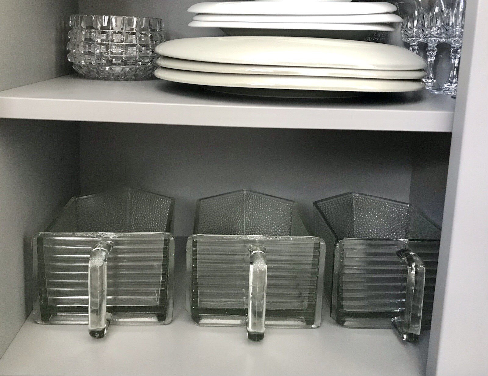 Antik 8 Art Déco Vintage Schütten Glas Pressglas Ponce Vorratsgefäße
