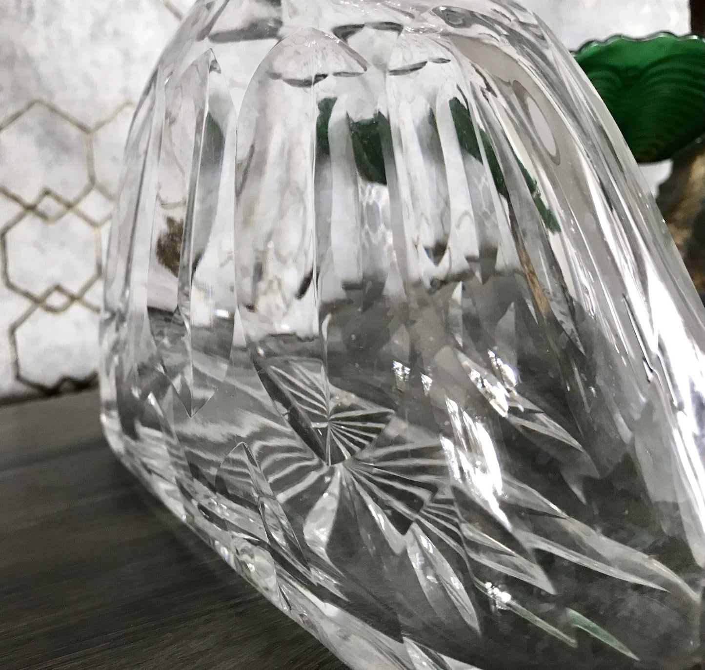 Antik ? Art Déco Kristallglas Bleikristall Design Karaffe EDEL ovoid